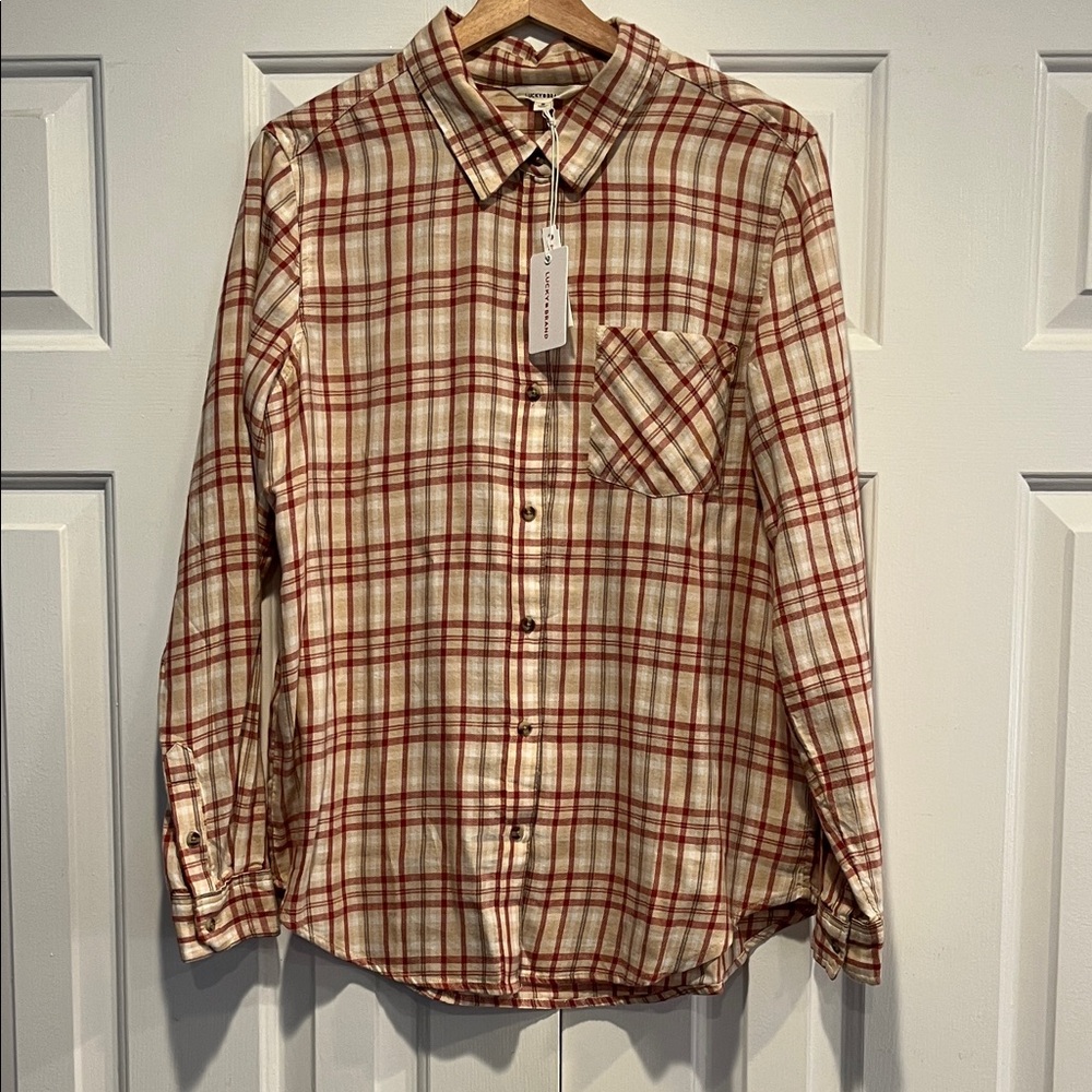Lucky Brand Plaid Flannel Shirt NWT